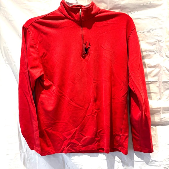 Spyder Red Quarter Zip Pullover Buckhorn SZ M Worn a few times - Picture 12 of 12
